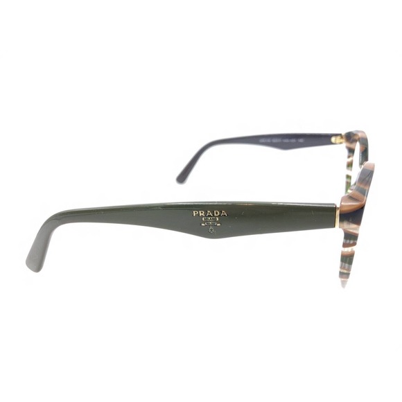 Prada VPR 11R VAO-1O1 Brown Green Beige Eyeglasses Frames 52-17 140 Italy - Picture 4 of 12